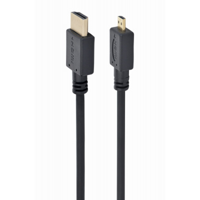 Kabel CABLEXPERT CC-HDMID-6 HDMI-HDMI micro 1,8m, 1.3, M/M stíněný, zlacené kontakty, černý