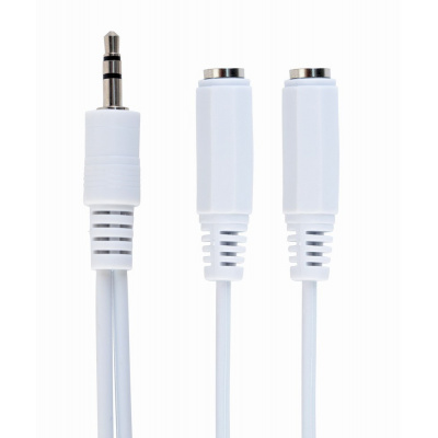 Kabel CABLEXPERT CCA-415W rozdvojka jack 3,5mm na 2x3,5mm M/F, 10cm, audio