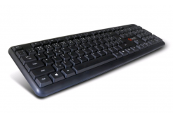 Klávesnice C-TECH KB-102 PS2 slim black, CZ/SK