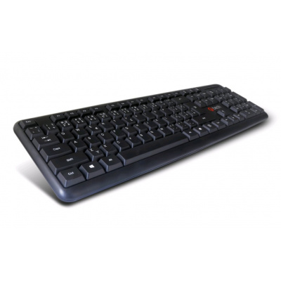 Klávesnice C-TECH KB-102 PS2 slim black, CZ/SK