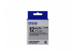 Epson LabelWorks LK-4SBM C53S654019 12mm x 9m, černý tisk / stříbrný podklad, fluorescenční, originální páska