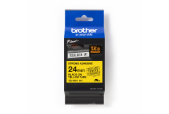 Brother TZ-S651 / TZe-S651 Pro Tape, 24mm x 8m, černý tisk/žlutý podklad, originální páska