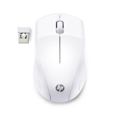 HP 220/Ergonomická/Optická/1 600 DPI/Bezdrátová USB/Bílá