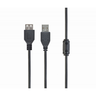 Kabel CABLEXPERT CCF-USB2-AMAF-6 USB A-A 1,8m 2.0 prodlužovací HQ s ferritovým jádrem