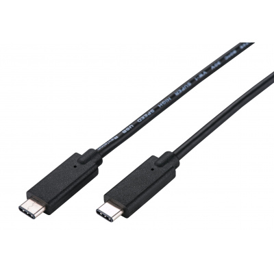 Kabel C-TECH CB-USB32-10B USB 3.2, Type-C (CM/CM), PD 100W, 20Gbps, 1m, černý