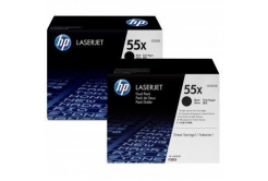 HP 55X CE255XD dvojbalení černý (black) originální toner