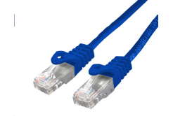 Kabel C-TECH CB-PP6-025B patchcord Cat6, UTP, modrý, 0,25m