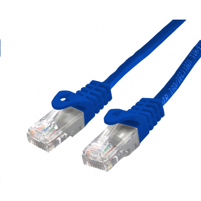 Kabel C-TECH CB-PP6-025B patchcord Cat6, UTP, modrý, 0,25m