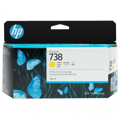 HP 738 498N7A žlutá (yellow) originální cartridge