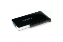 Apacer USB flash disk, USB 3.0, 64GB, AH350, černý, AP64GAH350B-1, USB A, s výsuvným konektorem