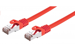 Kabel C-TECH CB-PP6F-025R patchcord Cat6, FTP, červený, 0,25m