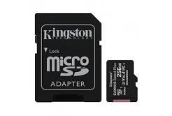 Kingston paměťová karta Canvas Select Plus, 256GB, micro SDXC, SDCS2/256GB, UHS-I U1 (Class 10), s adaptérem, A1