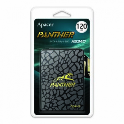 Interní disk SSD Apacer 2.5", interní SATA III, 120GB, AS340, AP120GAS340G-1, 550 MB/s-R, 500 MB/s-W,Panther