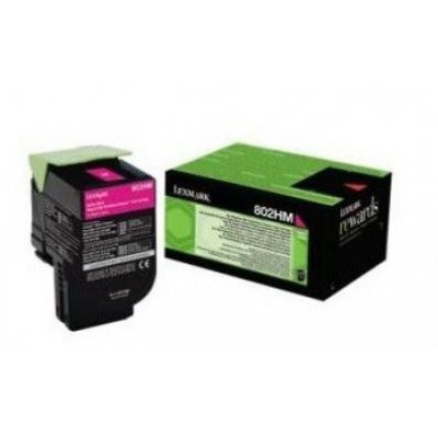 Lexmark 80C2HME purpurová (magenta) originální toner