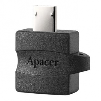 Apacer USB redukce (2.0), USB A samice - microUSB samec, černá