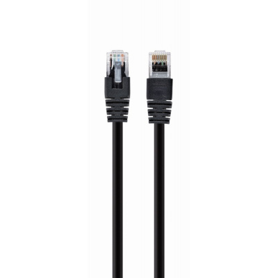 Patch kabel CABLEXPERT PP12-0.25M/BK c5e UTP  0 25m BLACK