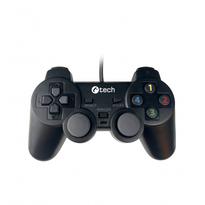 Gamepad C-TECH Callon pro PC/PS3, 2x analog, X-input, vibrační, 1,8m kabel, USB