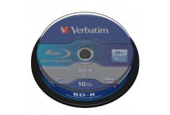 Verbatim BD-R, Single Layer 25GB, cake box, 43742, 6x, 10-pack, pro archivaci dat