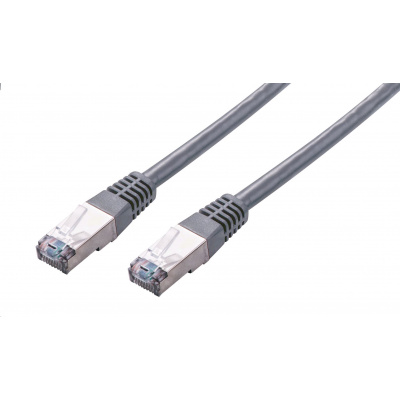 Kabel C-TECH CB-PP5F-15 patchcord Cat5e, FTP, šedý, 15m