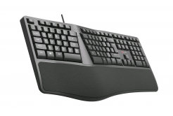 Klávesnice C-TECH KB-113E USB, ERGO,  černá, CZ/SK