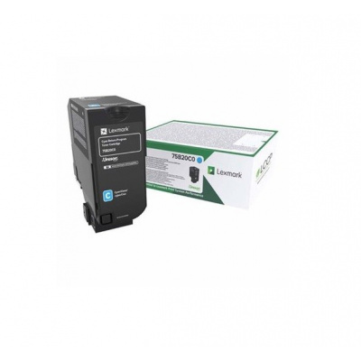 Lexmark 75B20C0 azurový (cyan) originální toner