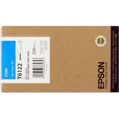 Epson T612200 azurová (cyan) originální cartridge