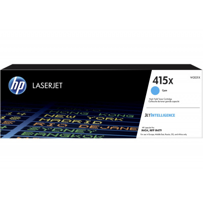 HP 415X W2031X azurový (cyan) originální toner