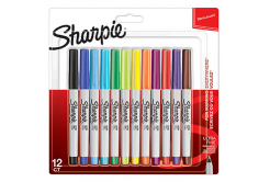 Sharpie 2065408, popisovač Ultra Fine, mix barev, 12ks, 0.5mm, permanentní