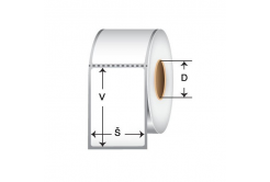 Samolepicí PP (polypropylen) etikety, 69x48mm, 1500ks, pro TTR, žluté, role