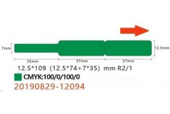 Niimbot štítky na kabely RXL A2K18638901, 12,5x109mm 65ks Green pro D11 a D110