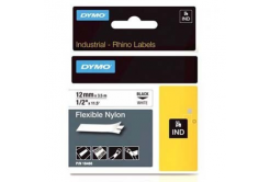 Dymo Rhino 18488, S0718100, 12mm x 3,5m černý tisk / bílý podklad, originální páska