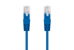 Kabel C-TECH CB-PP5-025B patchcord Cat5e, UTP, modrý, 0,25m