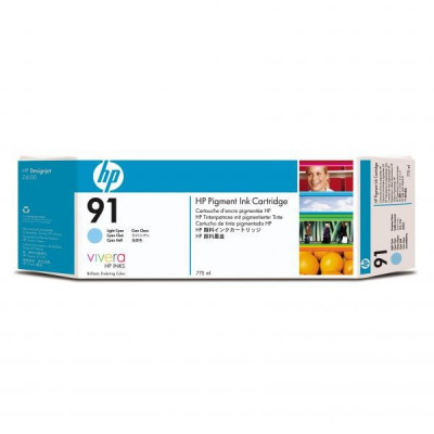 HP 91 C9470A světlé azurová (light cyan) originální cartridge