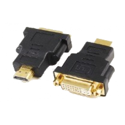 Kabel CABLEXPERT A-HDMI-DVI-3 red. HDMI na DVI, M/F, zlacené kontakty, černá