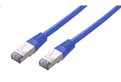 Kabel C-TECH CB-PP5F-05B patchcord Cat5e, FTP, modrý, 0,5m