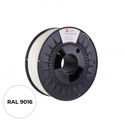 C-Tech 3DF-P-TPU90A-1.75-9003 3D filament, PREMIUM LINE, TPU 90A, flexibilní, dopravní bílá, RAL9003, 1,75mm, 1kg