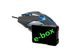 E-blue Myš Auroza Gaming, 4000DPI, optická, 6tl., drátová USB, černá, herní, e-box