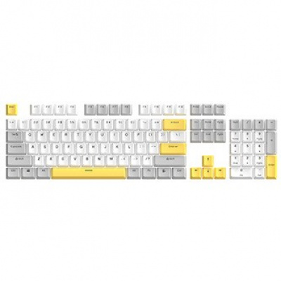 Marvo sada vyměnitelných kláves, PBT Keycap set KP-04 US, žlutá