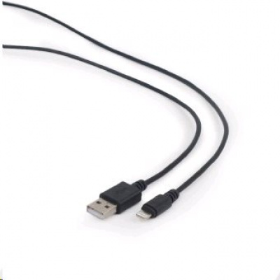 Kabel CABLEXPERT CC-USB2-AMLM-2M USB 2.0 Lightning (IP5 a vyšší) nabíjecí a synchronizační kabel, 2m, černý