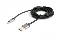 Kabel CABLEXPERT CCB-mUSB2B-AMBM-6 USB A Male/Micro B Male 2.0, 1,8m, opletený, černý, blister