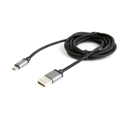 Kabel CABLEXPERT CCB-mUSB2B-AMBM-6 USB A Male/Micro B Male 2.0, 1,8m, opletený, černý, blister