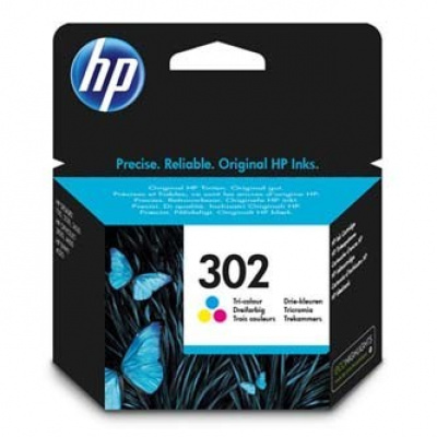 HP 302 F6U65AE barevná (color) originální cartridge