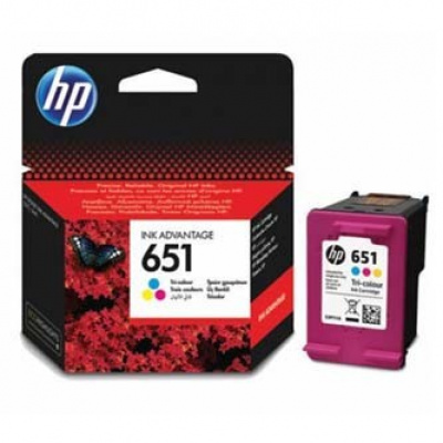 HP 651 C2P11AE#BHK CMY sada originální cartridge (blistr)