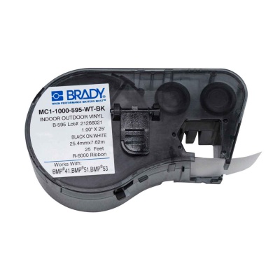 Brady MC1-1000-595-WT-BK / 131582, samolepicí páska 25.40 mm x 7.62 m