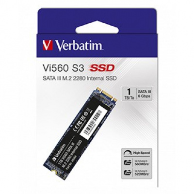 Interní disk SSD Verbatim M.2 SATA III, 1000GB, GB, 1TB, Vi560, 49364, 560 MB/s-R, 520 MB/s-W