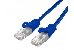 Kabel C-TECH CB-PP6-05B patchcord Cat6, UTP, modrý, 0,5m