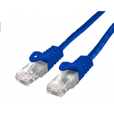 Kabel C-TECH CB-PP6-05B patchcord Cat6, UTP, modrý, 0,5m