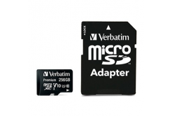 Verbatim paměťová karta microSDHC/SDXC, 256GB, micro SDXC, 44087, s adaptérem