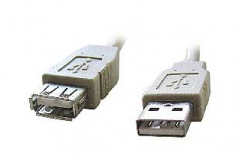 Kabel CABLEXPERT CCP-USB2-AMAF-10 USB A-A 3m 2.0 prodlužovací HQ Black, zlacené kontakty