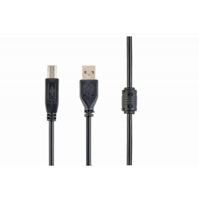 Kabel CABLEXPERT CCF-USB2-AMBM-10 USB A-B 3m 2.0 HQ s ferritovým jádrem